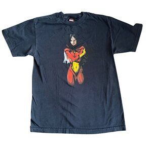 Spider-Woman Marvel Mad Engine Black Graphic T-Shirt Size M